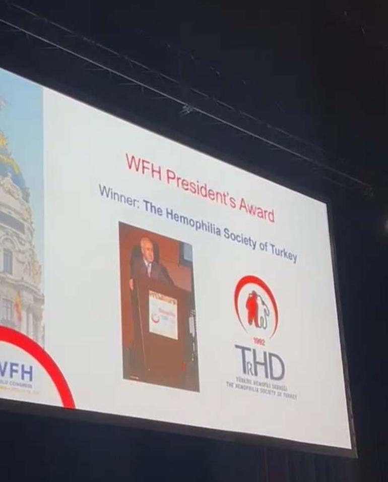 2024 Dünya Hemofili Federasyonu Başkanlık Ödülü Türk Hemofili Derneği'ne Verildi