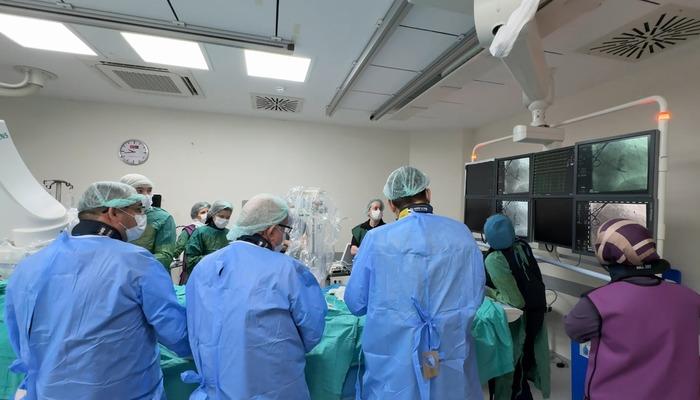 Kalp kapakçığındaki kaçak, köprücük kemiğindeki toplardamardan kalbe ulaşılarak tedavi edildi